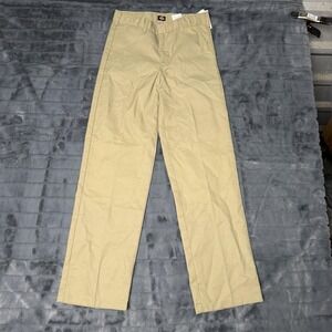 Dickies Pants Youth 14 Beige Khaki Twill School Uniform Straight Leg Pockets